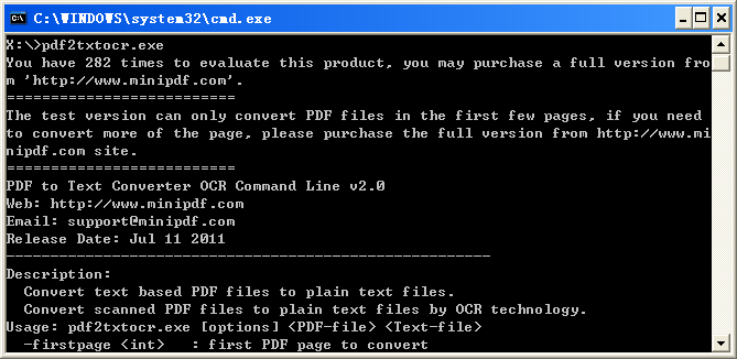 mini PDF to Text OCR Server License 2.0 full