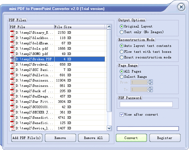 mini PDF to PPS Converter